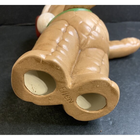 Vintage Hand Painted Kimple Mold Christmas Bear Figurine Rare Santa Xmas VTG - Picture 8 of 9